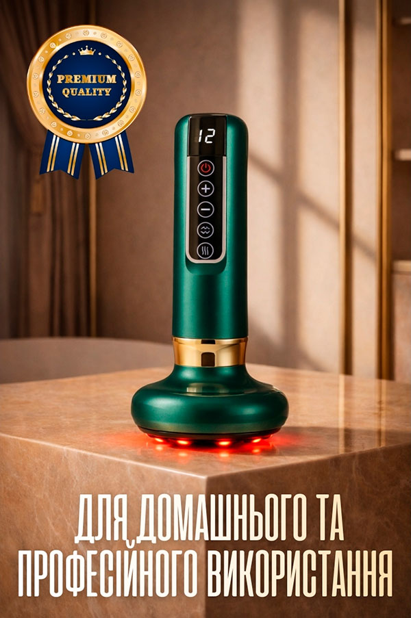 Вакуумний інфрачервоний масажер зеленого кольору